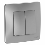 Выключатель 2кл прох с/у алюминий Blanca Systeme Electric