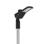 Светодиодный светильник VARTON уличный Levante Road 30 Вт кронштейн 60 мм 4000 K 1..10V NEMA RAL9005 черный муар