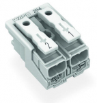 Клеммная колодка 27.3мм 2x2 0.5-2.5мм² 24А 500В белый Wago