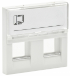 PRIMER Панель лицевая Keystone (2м/2вх) бел. IEK