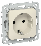 Розетка 1гн с З/К с/у сливочный механизм 16А РС11-0-ФлСл  FLITE IEK (1/100)