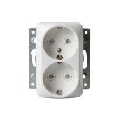 Розетка ABB Jussi 2-мест. механизм с накладкой с З/К скр. уст-ки16А 220-250В IP21 белый Розетка ABB Jussi 2-мест. механизм с накладкой с З/К скр. уст-ки16А 220-250В IP21 белый