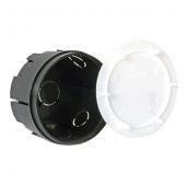 Коробка разветвительная d100к с/у в бетон черные с бел крыш. 100х40 ИнтерТорг (1/160)