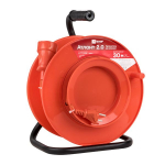 Удлинитель на катушке 1гн без З/К 30м пластик 10А ПВС 2х1 Атлант 2.0 EKF PROxima