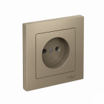 ATLASDESIGN РОЗЕТКА без заземления, 16А, в сборе, ШАМПАНЬ