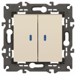 Выключатель 2кл с подсв с/у крем механизм 14-1105-02 Elegance ЭРА (1/10) Выключатель 2кл с подсв с/у крем механизм 14-1105-02 Elegance ЭРА (1/10)