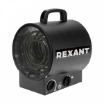 Пушка тепловая электрическая, круглая, прямоугольная подставка, ТЭН, 3кВт черный REXANT