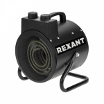 Пушка тепловая электрическая, круглая, регулировка угла наклона, ТЭН, 2кВт черный REXANT