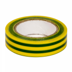 Лента изоляционная ПВХ 19x0,15 20м в рулоне желто-зелёная Лента изоляционная ПВХ 19x0,15 20м в рулоне желто-зелёная