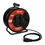 Удлинитель на катушке 4гн с з/к 40м листовая сталь КГ 3х2.5мм² IP44 REXANT