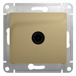 Розетка 1гн ТВ проходная с/у титан механизм Glossa Systeme Electric (1/10)