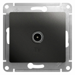Розетка 1гн ТВ проходная с/у антрацит механизм Glossa Systeme Electric (1/10)