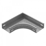 Угол плоский плавный универсальный 90 град. к лотку 400х150, толщ. 1,5 мм, гор. цинк Угол плоский плавный универсальный 90 град. к лотку 400х150, толщ. 1,5 мм, гор. цинк
