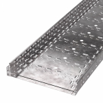 Лоток кабельный листовой 3000x500x80 сталь с перфорированной боковой стенкой толщ.1мм ПРОМРУКАВ