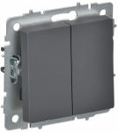 BRITE Выключ. 2-кл. перекр. 10А ВС10-2-3-БрГ граф. IEK