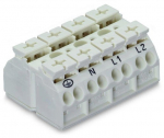 Клеммная колодка 35мм 4x4 0.5-4мм² 32А 500В термопласт белый Wago