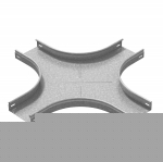 Разветвитель крестообразный плавный универсальный к лотку 400х50 (радиус поворота 200 мм)