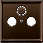 Центр. плата накладка разъема для перед. данн. накладн. tv-fm-sat (tv-r-sat) пластик коричневый IP20 SE MERTEN