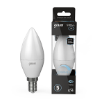 Лампа светодиод 7Вт Свеча Е14 590Лм 4100К диммируемая Gauss Black (1/10/100) Лампа светодиод 7Вт Свеча Е14 590Лм 4100К диммируемая Gauss Black (1/10/100)