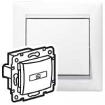 Выключатель 1кл карточный с/у белый механизм Valena Legrand  (1/10/100)