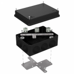 Коробка огнестойкая для о/п 40-0310-FR2.5-6 Е15-Е120 RAL9005 150х110х70 (6 шт/кор) Промрукав