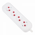 Колодка 4гн без З/К белая 6А Эконом PROconnect