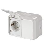 Розетка ABB Jussi 2-мест. в сборе с корпусом с З/К откр. уст-ки16А 220-250В с крышкой IP44 белый Розетка ABB Jussi 2-мест. в сборе с корпусом с З/К откр. уст-ки16А 220-250В с крышкой IP44 белый