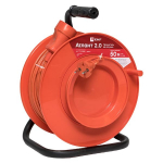 Удлинитель на катушке 1гн без З/К 50м пластик 6А ПВС 2х0,75 Атлант 2.0 EKF PROxima