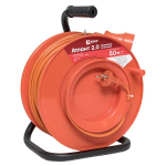 Удлинитель на катушке 1гн без З/К 50м пластик 10А ПВС 2х1 Атлант 2.0 EKF PROxima