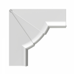 Угол внутренний 90х50 мм, изменяемый (70-120°), цвет серый металлик ДКС