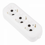 Колодка 3гн с З/К белая 10А Эконом PROconnect (1/1/65)