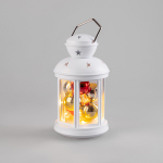 Декоративный фонарь с шариками 12х12х20,6 см, белый корпус, теплый белый цвет свечения NEON-NIGHT