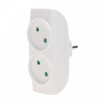 Двойник 2гн без З/К белый "линейный" шторки 220В 6/10А Токер REXANT (1/1/72)