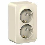 Розетка 2гн с З/К шторки о/у молочный изол.пласт. 16А IP20 Blanca Schneider Electric Розетка 2гн с З/К шторки о/у молочный изол.пласт. 16А IP20 Blanca Schneider Electric