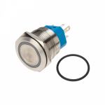 Кнопка  антивандальная Ø22 250В Фикс (6с) ON-OFF/OFF-ON подсв/зеленая  REXANT (1/1/200)