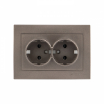 Валенсия лицевая панель розетки 2-местной с/з 16А графит с защ. штор. EKF PROxima Валенсия лицевая панель розетки 2-местной с/з 16А графит с защ. штор. EKF PROxima