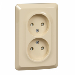 Розетка 2гн без З/К шторки с/у крем 16А Этюд Systeme Electric Розетка 2гн без З/К шторки с/у крем 16А Этюд Systeme Electric