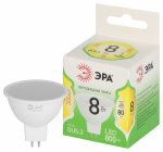 Лампочка светодиодная ЭРА GREEN LINE LED MR16-8W-830-GU5.3 GL GU5.3 8 Вт софит теплый свет Лампочка светодиодная ЭРА GREEN LINE LED MR16-8W-830-GU5.3 GL GU5.3 8 Вт софит теплый свет