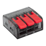 Строительно-монтажная клемма СМК 221-613 с рычагом 3 отверстия 0.5-4.0(6) мм2 EKF PROxima Строительно-монтажная клемма СМК 221-613 с рычагом 3 отверстия 0.5-4.0(6) мм2 EKF PROxima