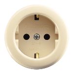 Розетка 1гн с 3/К о/у крем керамика IP20 Ankastre Makel (1/30/300)