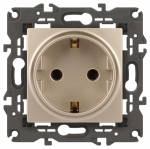Розетка 1гн с З/К с/у шампань механизм 16А 14-2101-04 Elegance ЭРА Розетка 1гн с З/К с/у шампань механизм 16А 14-2101-04 Elegance ЭРА