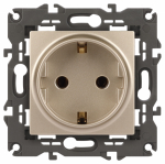 Розетка 1гн с З/К шторки с/у шампань механизм 16А 14-2102-04 Elegance ЭРА Розетка 1гн с З/К шторки с/у шампань механизм 16А 14-2102-04 Elegance ЭРА