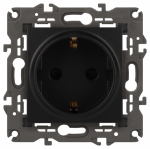 Розетка 1гн с З/К шторки с/у антрацит механизм 16А 14-2102-05 Elegance ЭРА Розетка 1гн с З/К шторки с/у антрацит механизм 16А 14-2102-05 Elegance ЭРА
