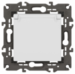 Розетка 1гн с З/К с крыш. шторки с/у белый механизм 16А 14-2103-01 Elegance ЭРА (1/10)