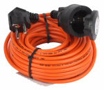 Удлинитель 1гн с З/К 10м оранжевый 6А ПВС 3х0,75 UPx-1e-3x0.75-10m ЭРА (15/360)