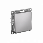 Выключатель 1кл кнопочный с/у алюминий механизм AtlasDesign Systeme Electric