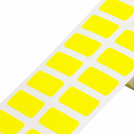 Этикетка 16,5х5 в рулоне, полиэстер желтый глянцевый