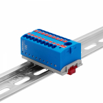 Зажим клеммный проходной 28.8мм размер ячейки 56.9мм на DIN-рейку 1 уровень сечение провода 6мм² 41А 690В термопласт DKC (ДКС)