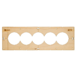 Шаблон для подрозетников c 5 отв. диам. 72 мм EKF Expert Шаблон для подрозетников c 5 отв. диам. 72 мм EKF Expert