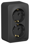 Розетка 2гн с З/К шторки о/у антрацит изол.пласт. 16А IP20 Blanca Systeme Electric (1/8)